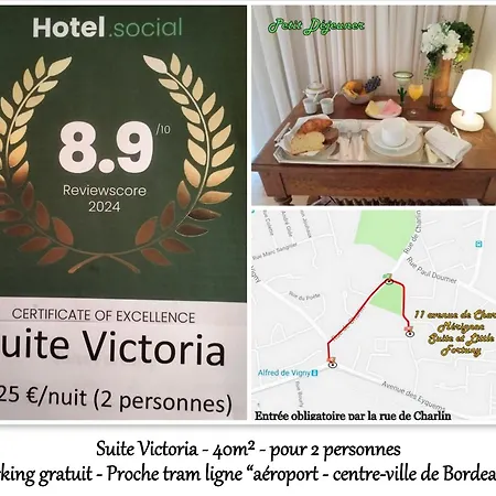Bed and Breakfast Le Fortuny - 3 Suites, 2 Apparts, 1 - Proche Tram Ligne Aeroport Et Parking Gratuit